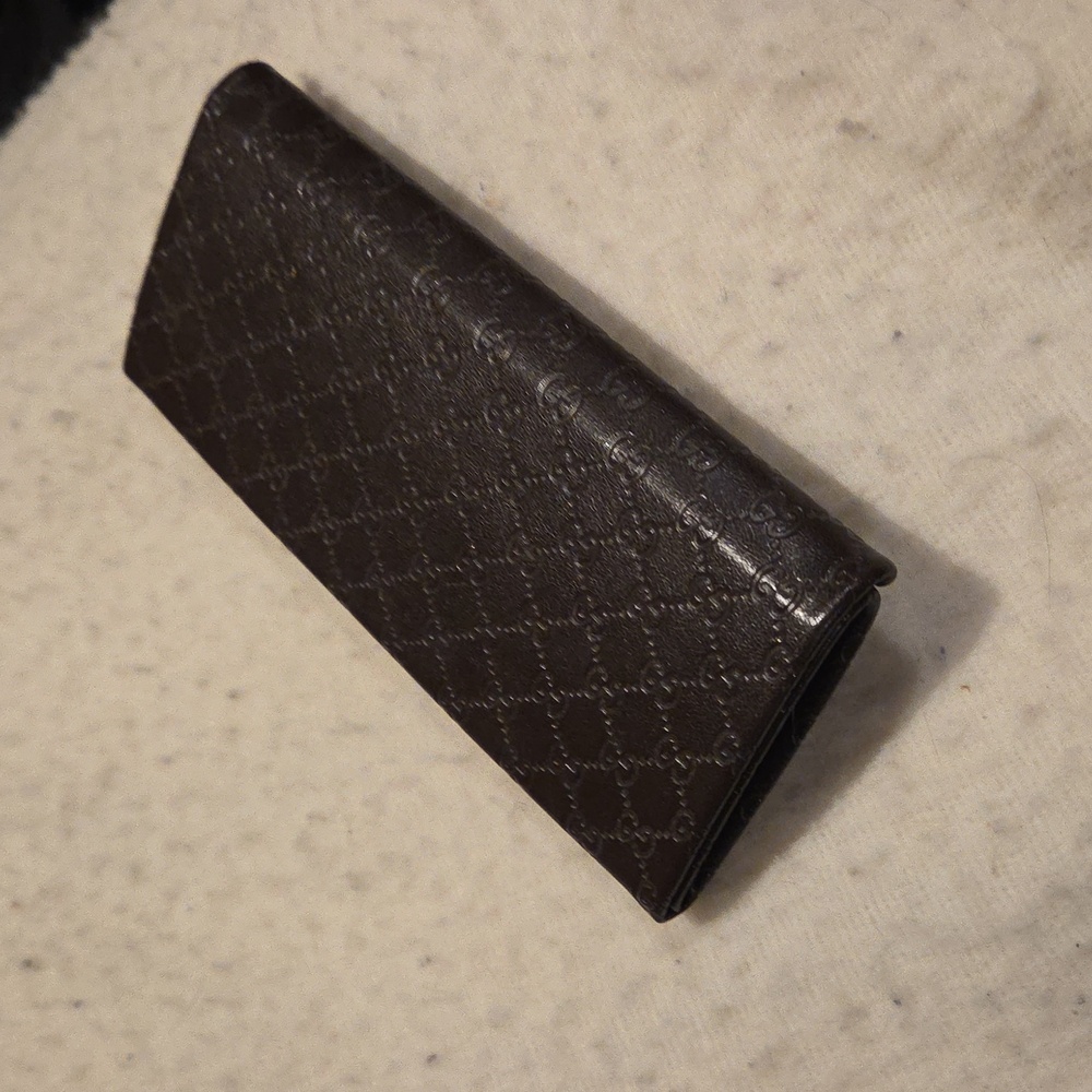 Gucci Dark Brown Monogram Eyewear Case - Picture 3 of 4